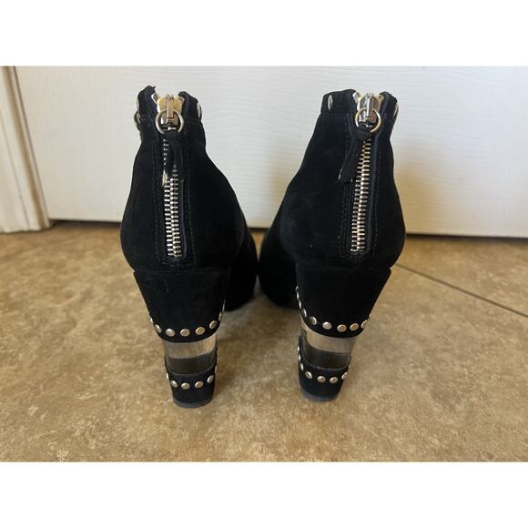 Stuart Weitzman Suede Studded Accents Boots Black size 9 - Picture 4 of 7